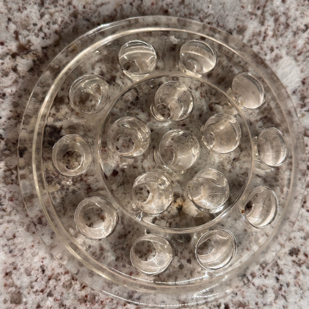 Vintage glass flower frog